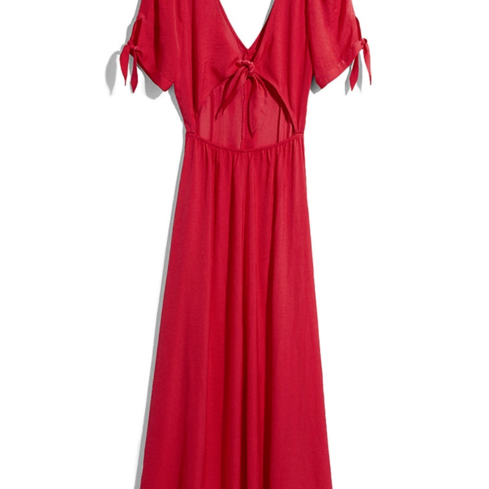 EXPRESS KARLIE KLOSS limited edition red maxi tie - Picture 3 of 4